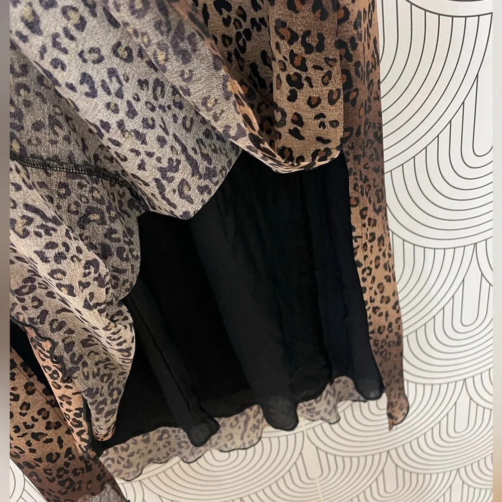 Vintage Kathie Lee Collection 90s cheetah print dress size Small / Medium - Picture 4 of 7
